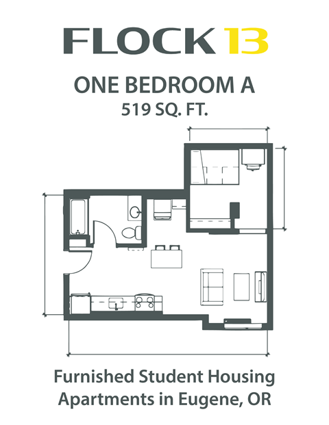a floor plan of a small house with roommates